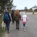 We head off out onto the heath, A Trip to Dunwich Beach, Dunwich, Suffolk - 2nd April 2021