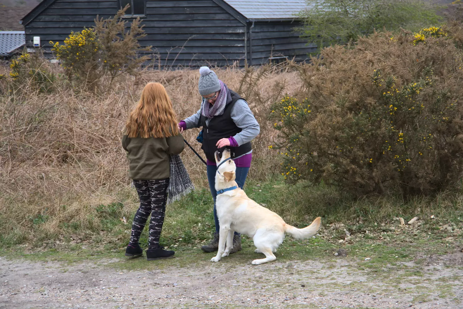 Dave gets a little treat, from A Trip to Dunwich Beach, Dunwich, Suffolk - 2nd April 2021