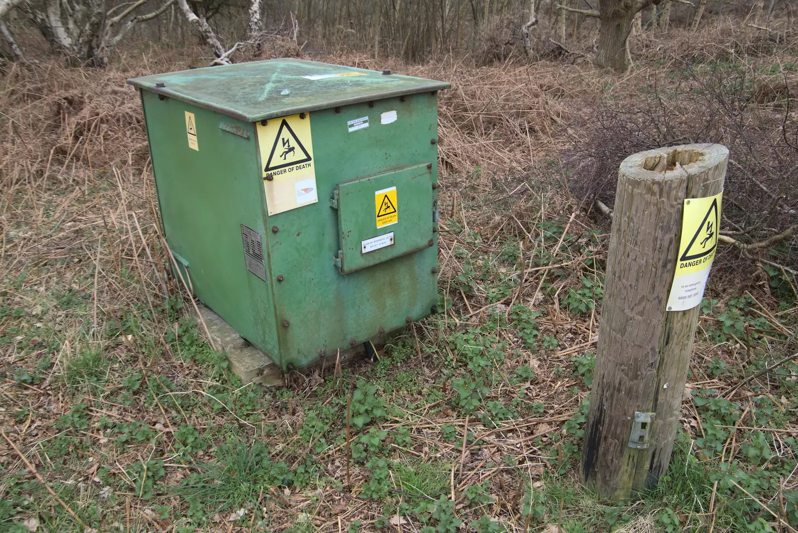 Bzzzt: danger of death, from A Trip to Dunwich Beach, Dunwich, Suffolk - 2nd April 2021