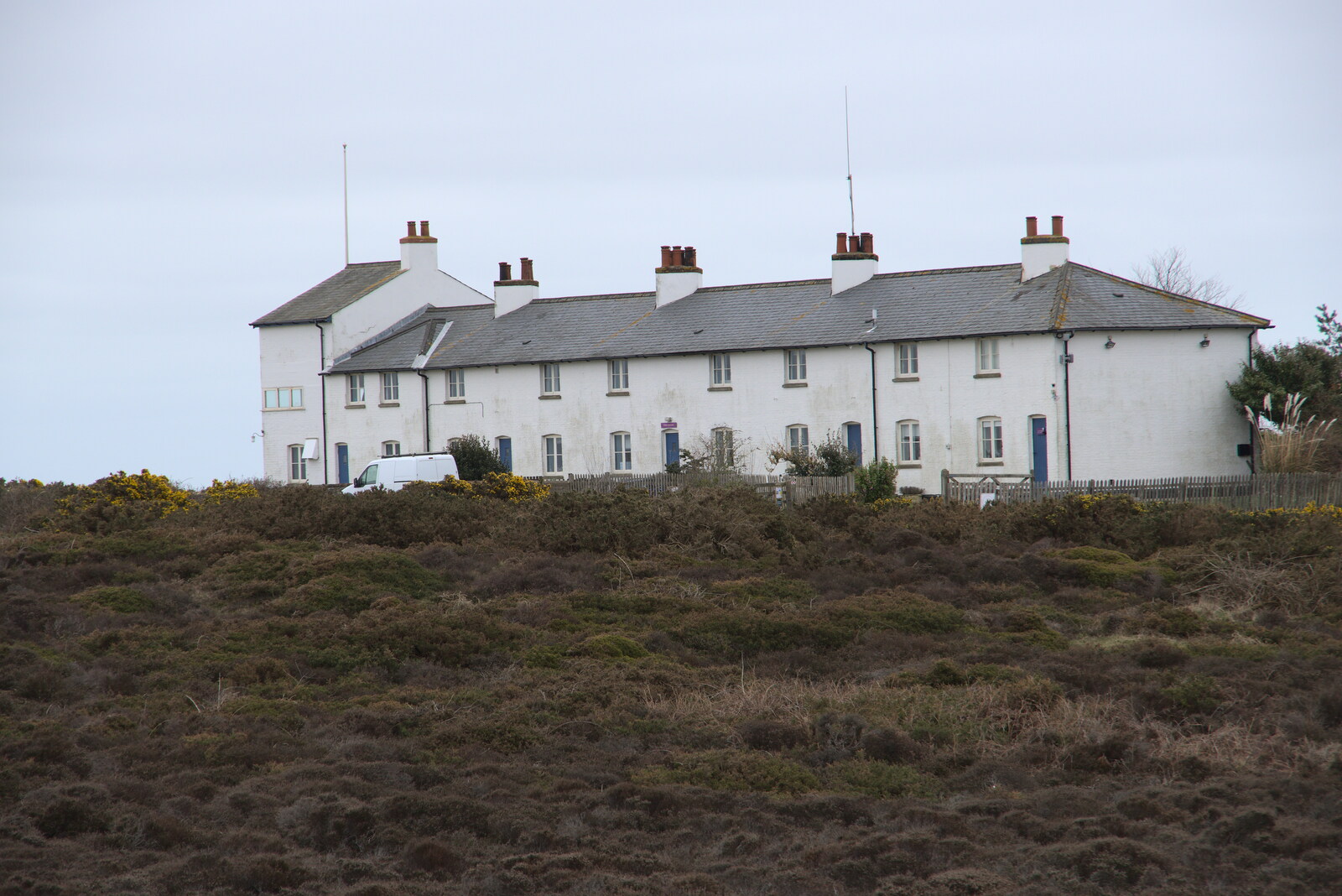 The coastguard house and lookout from A Trip to Dunwich Beach, Dunwich, Suffolk - 2nd April 2021
