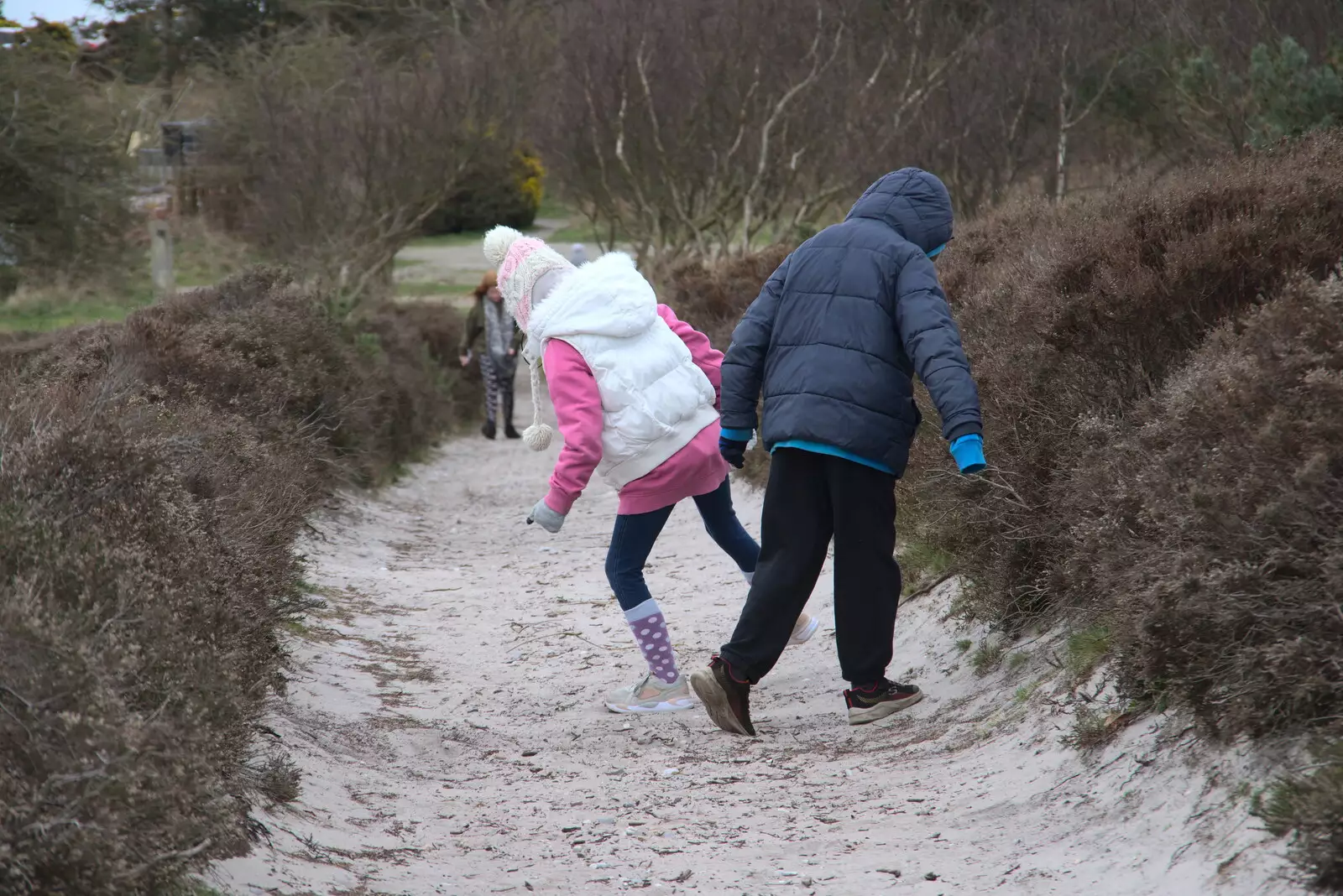 Harry and Megan, from A Trip to Dunwich Beach, Dunwich, Suffolk - 2nd April 2021