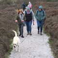 Dave strains on the lead, A Trip to Dunwich Beach, Dunwich, Suffolk - 2nd April 2021