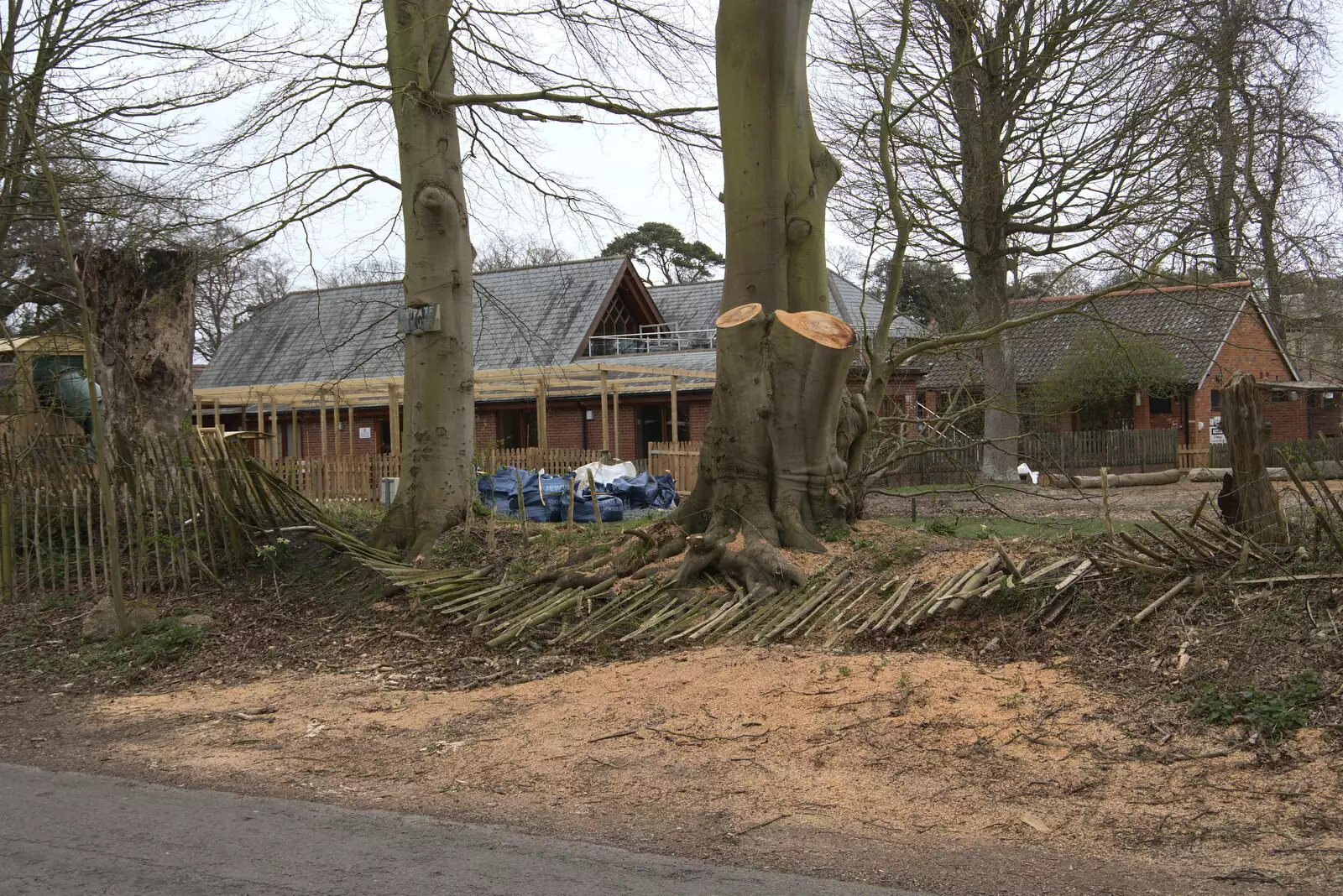 Cliff House camp site is having some work done, from A Trip to Dunwich Beach, Dunwich, Suffolk - 2nd April 2021