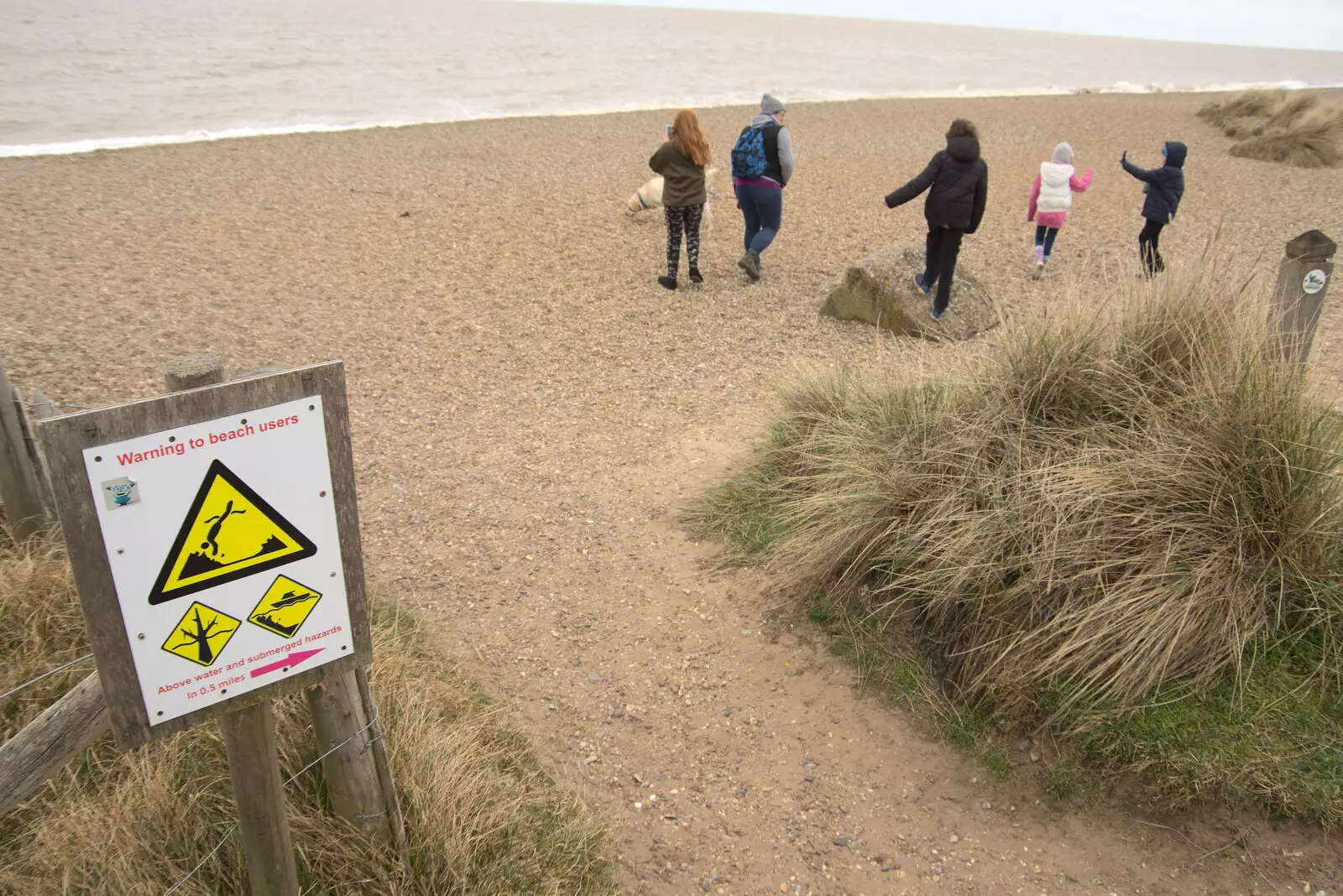 A favourite Aieeee! sign, from A Trip to Dunwich Beach, Dunwich, Suffolk - 2nd April 2021