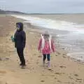 Harry and Megan on the beach, A Trip to Dunwich Beach, Dunwich, Suffolk - 2nd April 2021