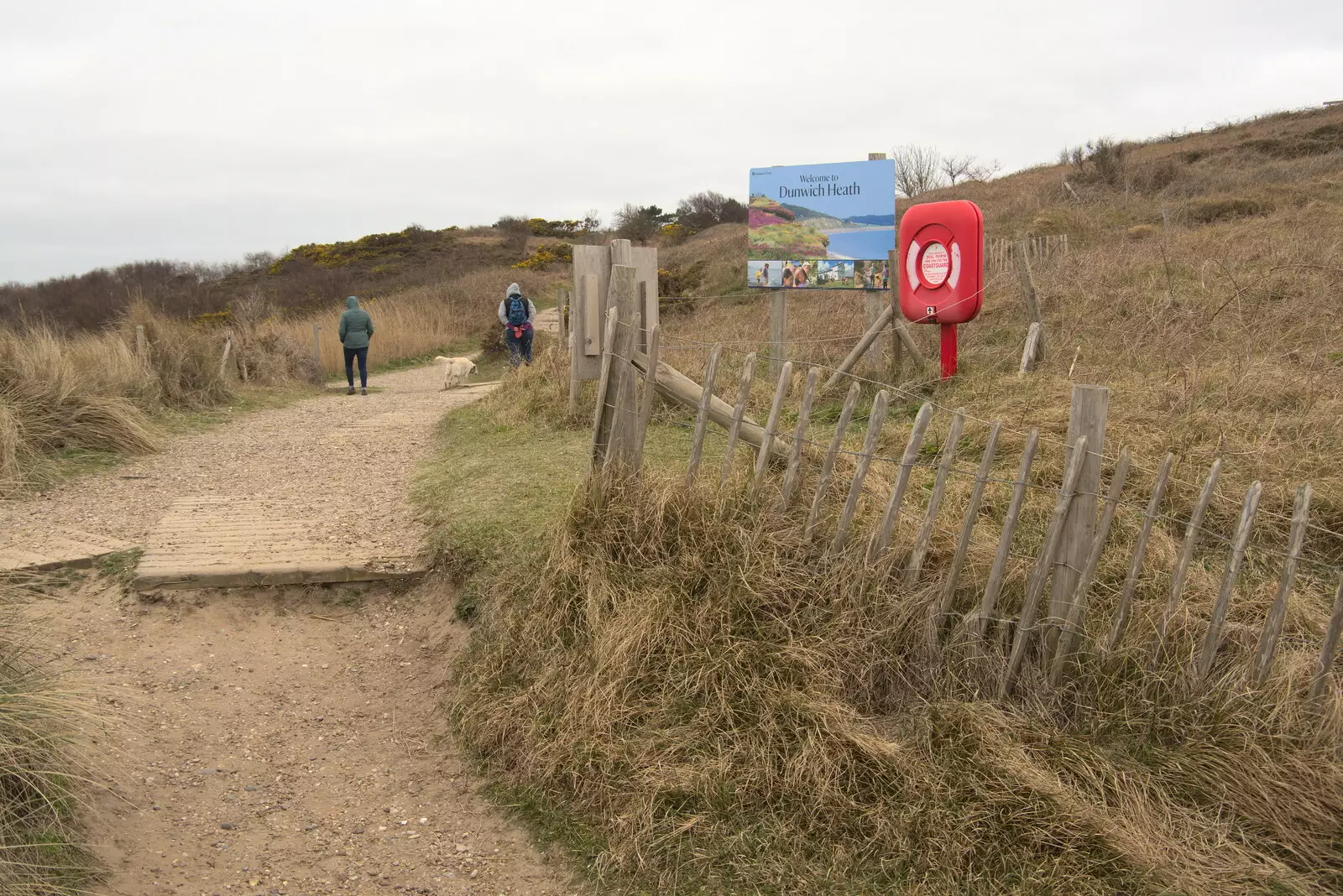 Back on the path to the car park, from A Trip to Dunwich Beach, Dunwich, Suffolk - 2nd April 2021