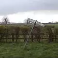 A sign on Yaxley Road is a bit on the huh, Roadworks and Harry's Trampoline, Brome, Suffolk - 6th April 2021