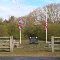 The USAAF Station 134 memorial on Progress Way, Roadworks and Harry's Trampoline, Brome, Suffolk - 6th April 2021