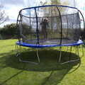 Fred has a bounce on the trampoline, Roadworks and Harry's Trampoline, Brome, Suffolk - 6th April 2021