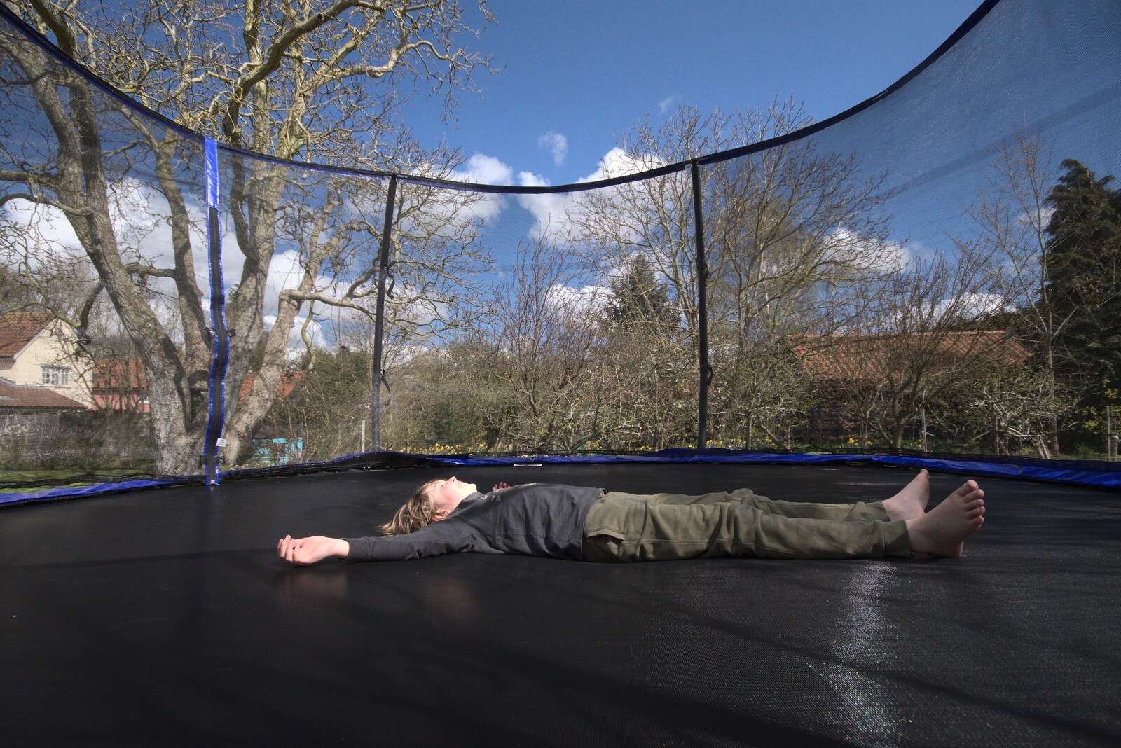 Time for a bit of a lie down from Roadworks and Harry's Trampoline, Brome, Suffolk - 6th April 2021