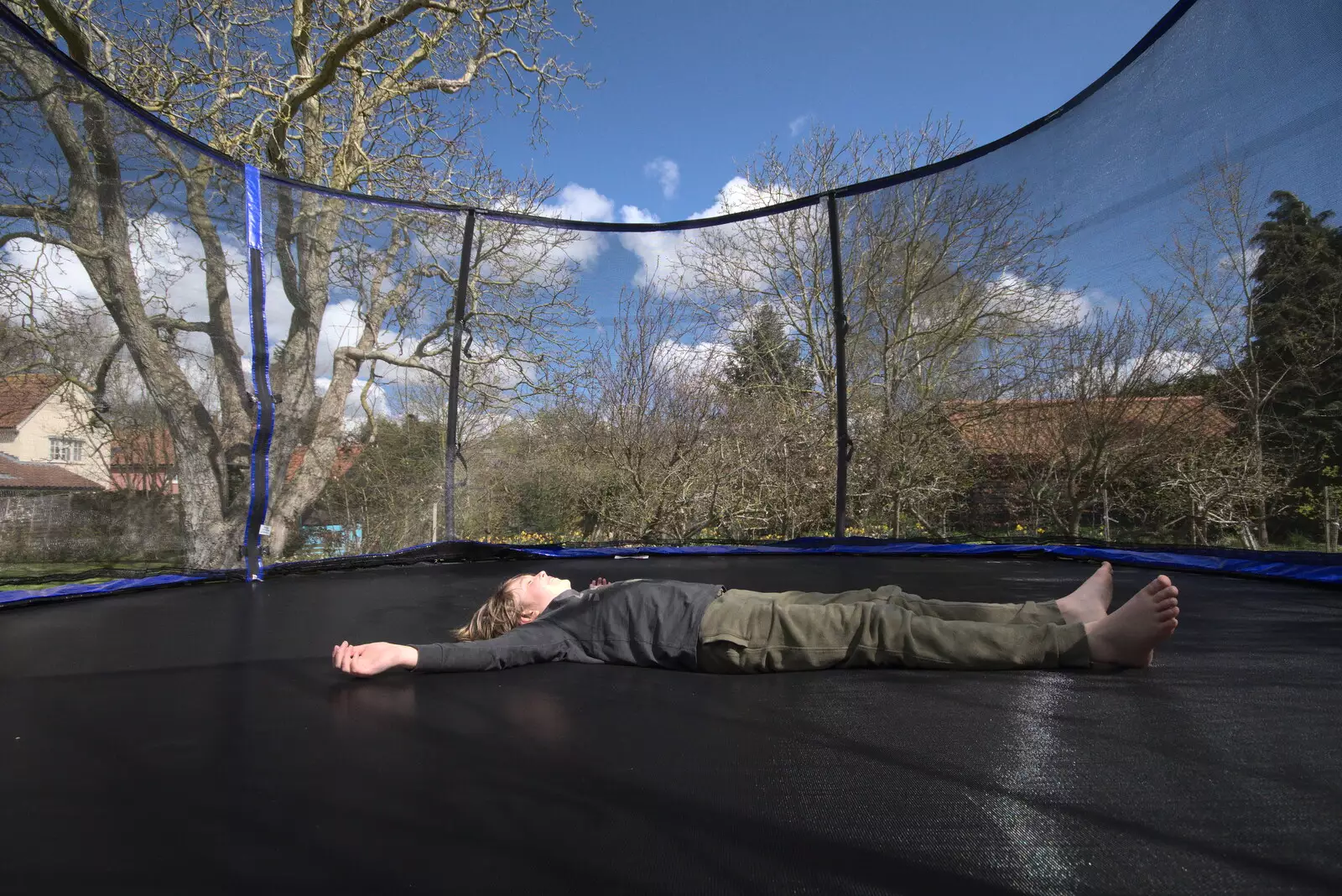 Time for a bit of a lie down, from Roadworks and Harry's Trampoline, Brome, Suffolk - 6th April 2021