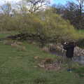 Fred takes a photo of geese, A Return to Ickworth House, Horringer, Suffolk - 11th April 2021