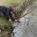 Fred tries to rescue his boat, A Return to Ickworth House, Horringer, Suffolk - 11th April 2021