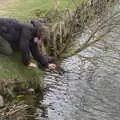 Fred tries to rescue his boat, A Return to Ickworth House, Horringer, Suffolk - 11th April 2021