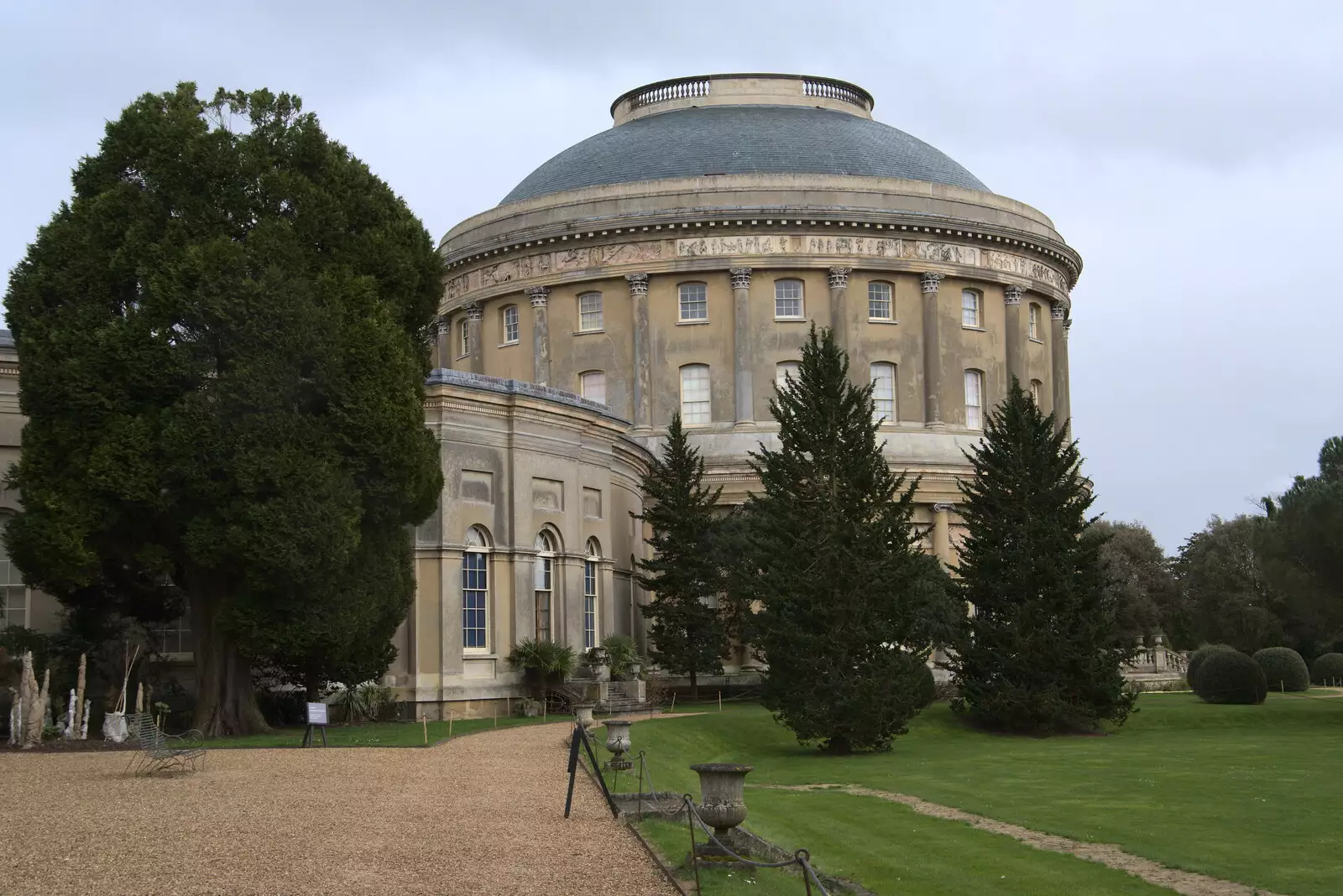 The newly-re-roofed rotunda, from A Return to Ickworth House, Horringer, Suffolk - 11th April 2021