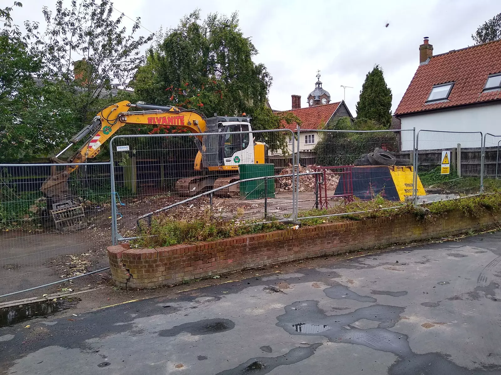 Eye Library is demolished, from A Cameraphone Roundup, Brome and Eye, Suffolk - 12th April 2021