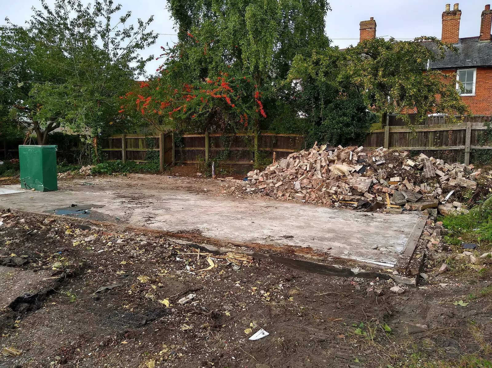 All that remains of the old library, from A Cameraphone Roundup, Brome and Eye, Suffolk - 12th April 2021