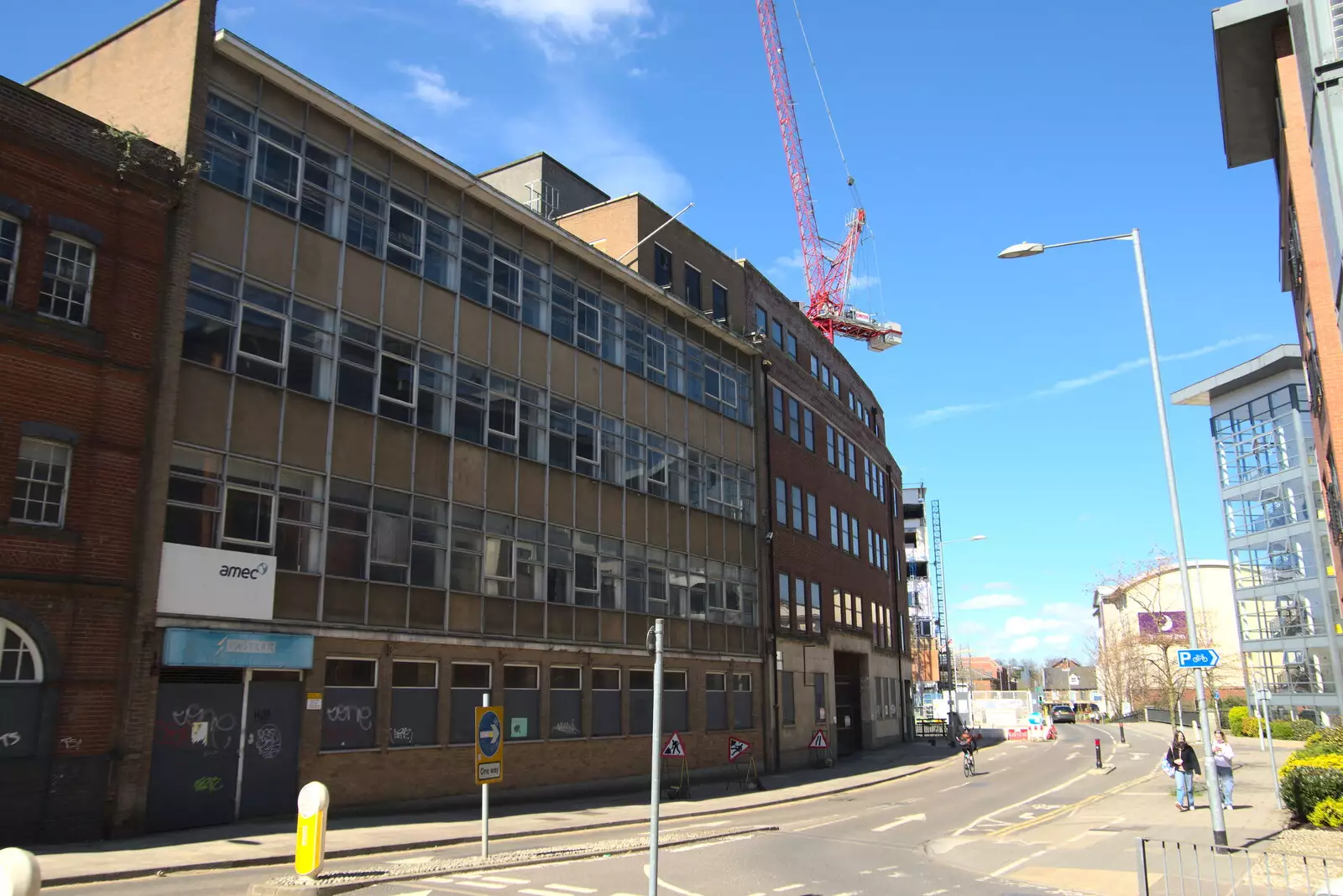 The old Eastern Electricty office in Norwich, from The Death of Debenhams, Rampant Horse Street, Norwich, Norfolk - 17th April 2021