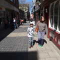 Harry and Isobel on Upper Giles Street, The Death of Debenhams, Rampant Horse Street, Norwich, Norfolk - 17th April 2021