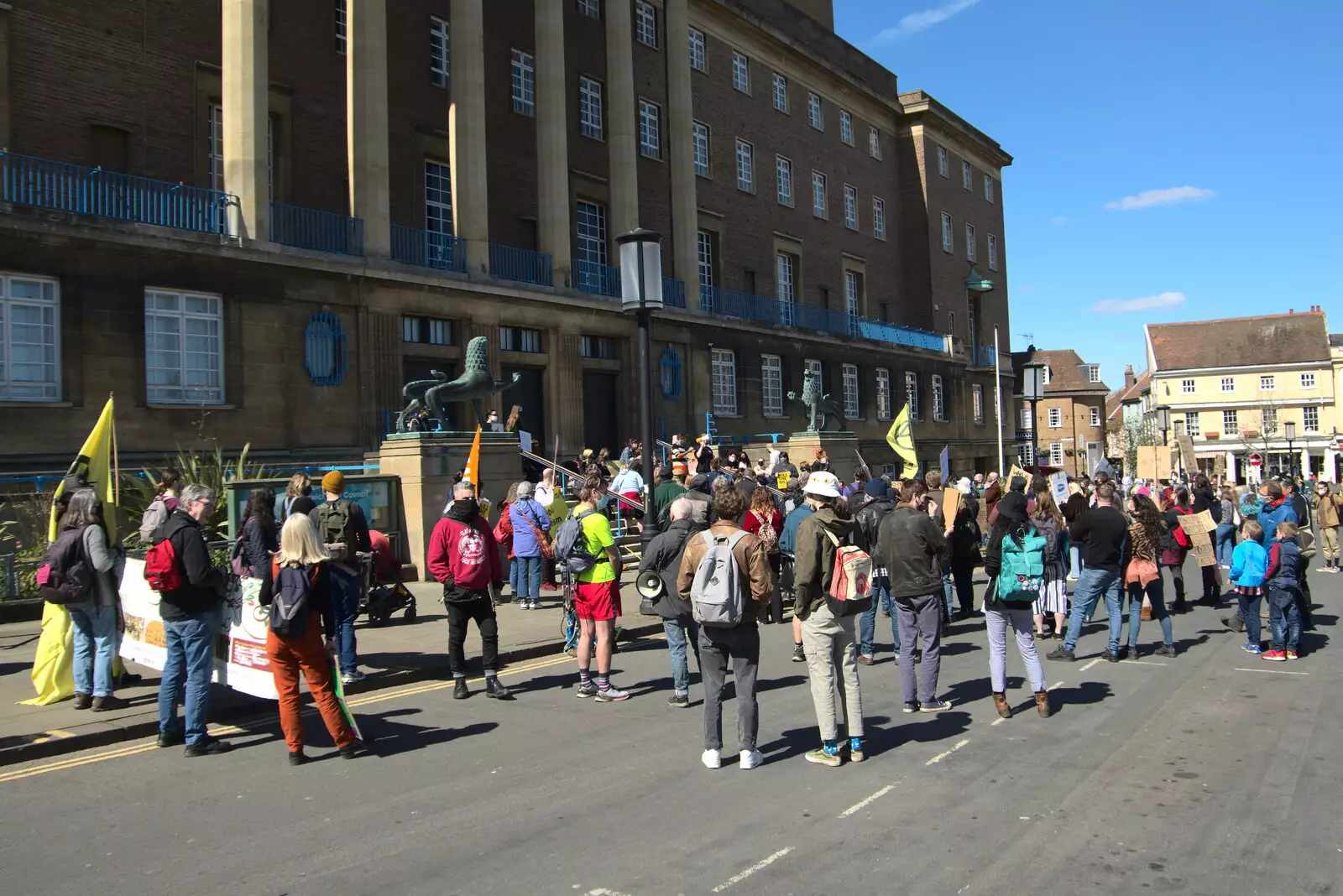 Kill the Bill on St. Peter's Street, from The Death of Debenhams, Rampant Horse Street, Norwich, Norfolk - 17th April 2021