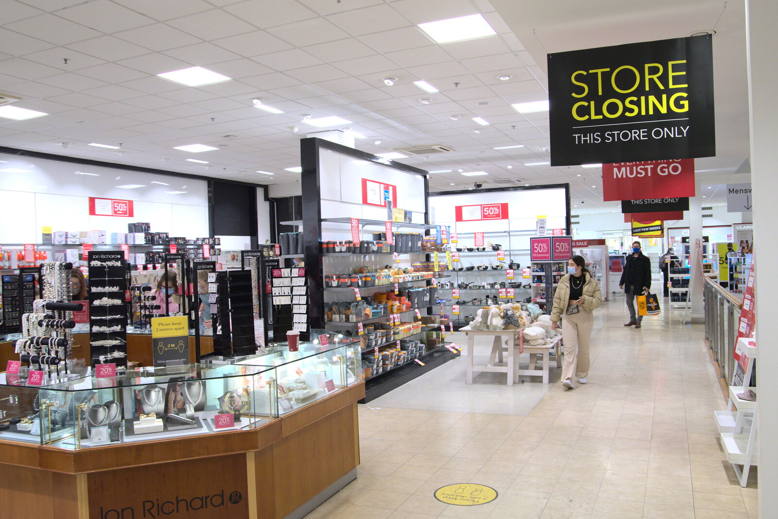 Back on the ground floor from The Death of Debenhams, Rampant Horse Street, Norwich, Norfolk - 17th April 2021