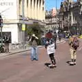 More punks, fewer pigs, on a skateboard, The Death of Debenhams, Rampant Horse Street, Norwich, Norfolk - 17th April 2021