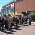 The demonstration passes by Superdrug, The Death of Debenhams, Rampant Horse Street, Norwich, Norfolk - 17th April 2021