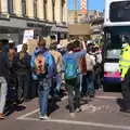 Police in masks, The Death of Debenhams, Rampant Horse Street, Norwich, Norfolk - 17th April 2021