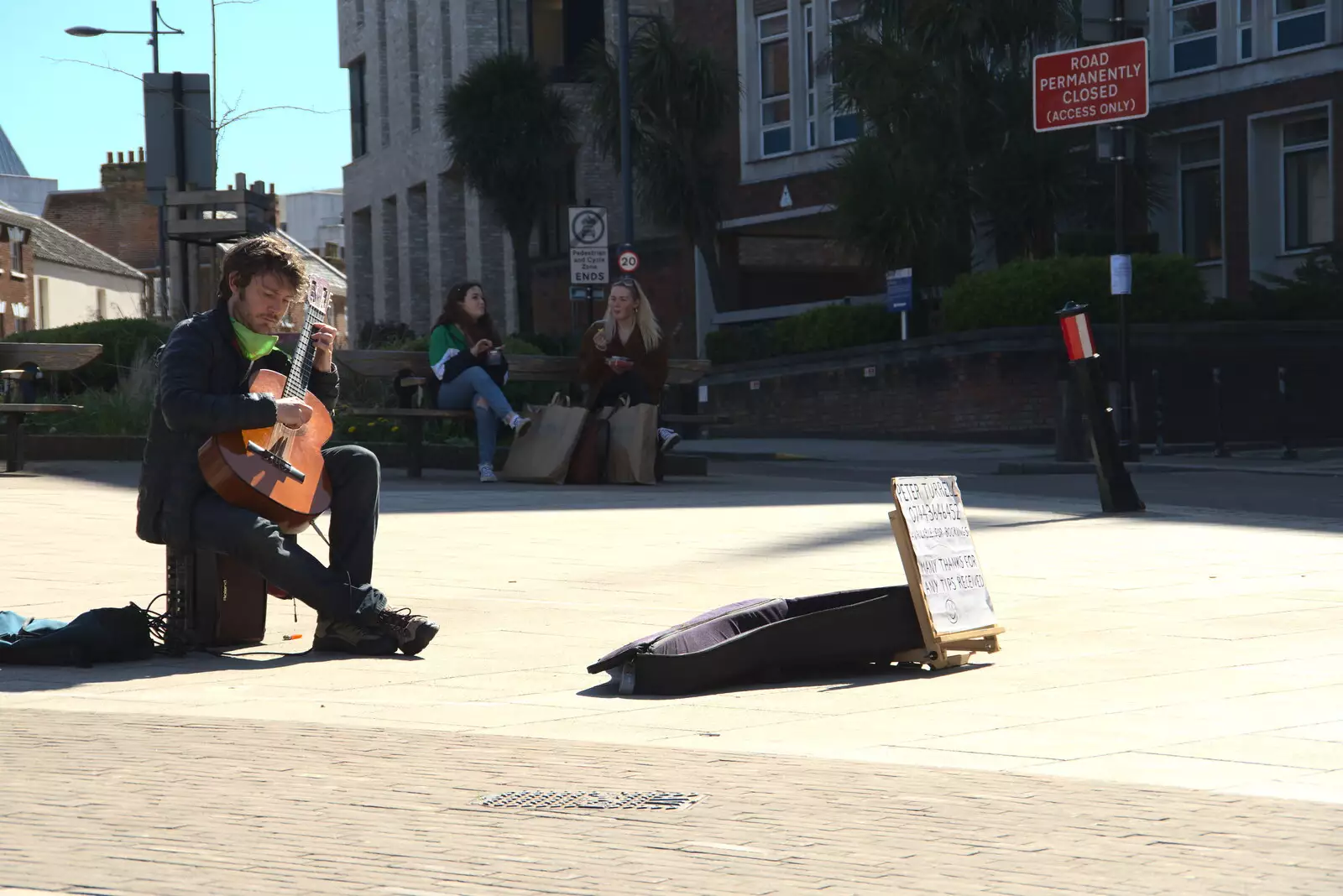 Peter Turrell plays Recuerdos de Alhambra, from The Death of Debenhams, Rampant Horse Street, Norwich, Norfolk - 17th April 2021