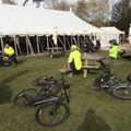 BSCC Beer Garden Hypothermia, Hoxne and Brome, Suffolk - 22nd April 2021, Our pile of bikes