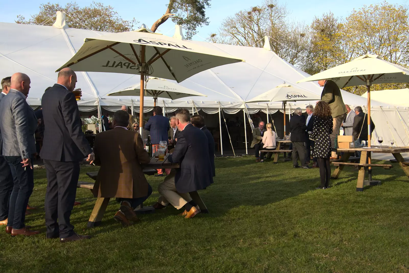 Frazer stands on a table to do a raffle, from BSCC Beer Garden Hypothermia, Hoxne and Brome, Suffolk - 22nd April 2021