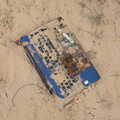 There's a discarded laptop on the beach, A Chilly Trip to the Beach, Southwold Harbour, Suffolk - 2nd May 2021