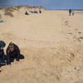 Fred's still buried in the beach, A Chilly Trip to the Beach, Southwold Harbour, Suffolk - 2nd May 2021
