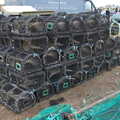 Another pile of lobster pots, A Chilly Trip to the Beach, Southwold Harbour, Suffolk - 2nd May 2021