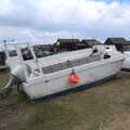 There's a boat almost on the road, A Chilly Trip to the Beach, Southwold Harbour, Suffolk - 2nd May 2021