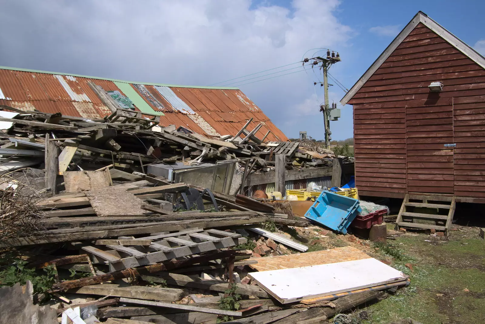 Another huge pile of junk, from A Chilly Trip to the Beach, Southwold Harbour, Suffolk - 2nd May 2021