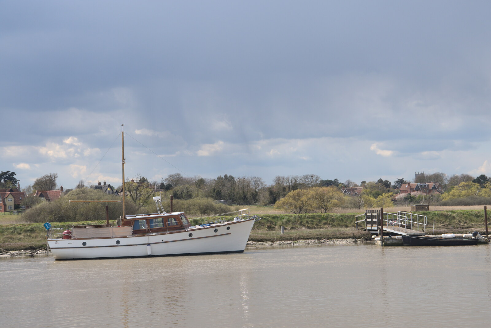 Looking over the river to Walberswick from A Chilly Trip to the Beach, Southwold Harbour, Suffolk - 2nd May 2021