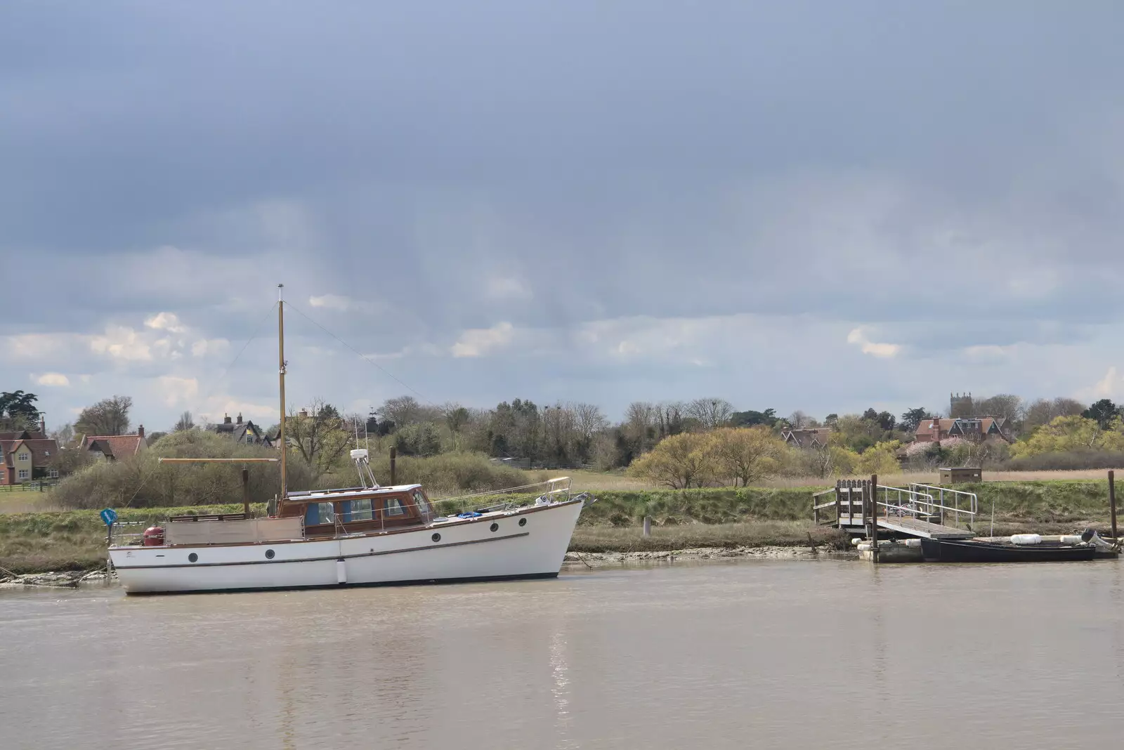 Looking over the river to Walberswick, from A Chilly Trip to the Beach, Southwold Harbour, Suffolk - 2nd May 2021