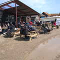 The New Normal outside Mrs T's, A Chilly Trip to the Beach, Southwold Harbour, Suffolk - 2nd May 2021