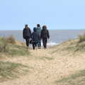 Walking back through the dunes, A Chilly Trip to the Beach, Southwold Harbour, Suffolk - 2nd May 2021