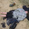 Fred tries to get warm, A Chilly Trip to the Beach, Southwold Harbour, Suffolk - 2nd May 2021