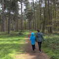 Harry and Isobel walk off through the woods, A Vaccination Afternoon, Swaffham, Norfolk - 9th May 2021