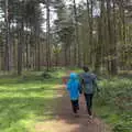 Harry and Isobel walk off through the woods, A Vaccination Afternoon, Swaffham, Norfolk - 9th May 2021