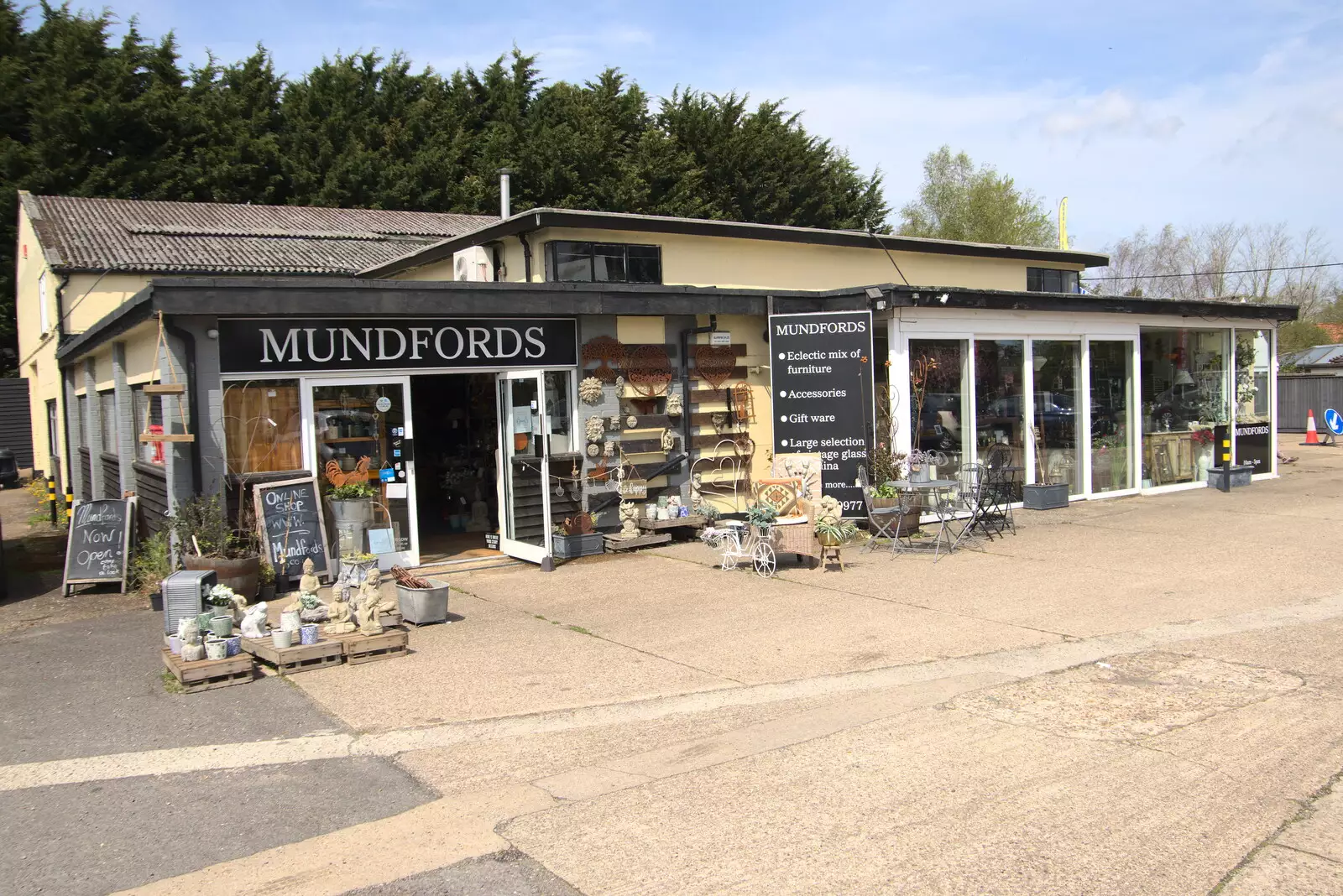 Mundford's shop on the Mundford roundabout, from A Vaccination Afternoon, Swaffham, Norfolk - 9th May 2021