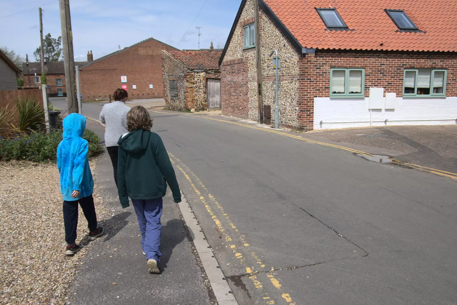 We head off into town, from A Vaccination Afternoon, Swaffham, Norfolk - 9th May 2021