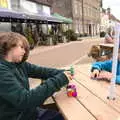 Fred plays with his new magic cube thing, A Vaccination Afternoon, Swaffham, Norfolk - 9th May 2021