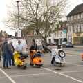 A line-up of classic Vespas and Lambrettas, A Vaccination Afternoon, Swaffham, Norfolk - 9th May 2021