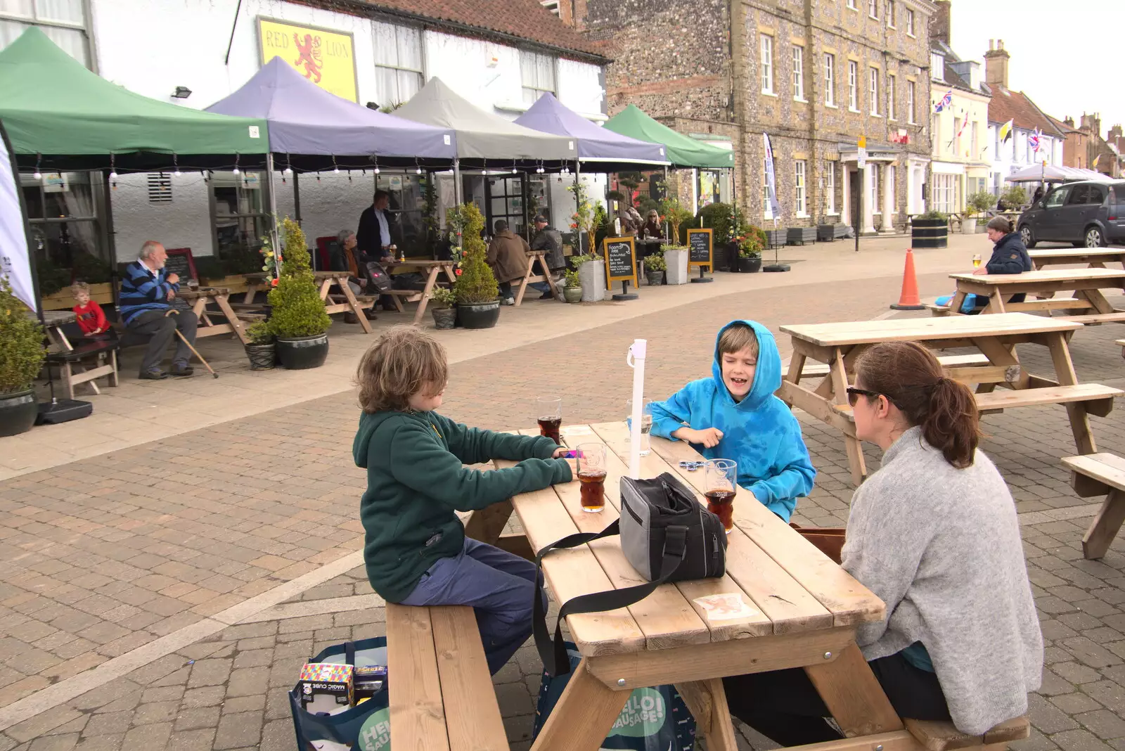 Outside the Red Lion, our lunch pub, from A Vaccination Afternoon, Swaffham, Norfolk - 9th May 2021