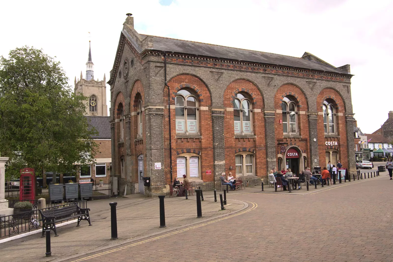 The former Cornhall in Swaffham, now a Costa, from A Vaccination Afternoon, Swaffham, Norfolk - 9th May 2021