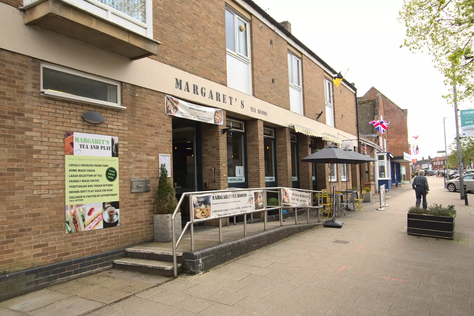 The very-1970s Margaret's Tea Rooms, from A Vaccination Afternoon, Swaffham, Norfolk - 9th May 2021